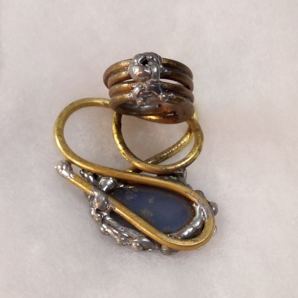 Imaginations in Glass one of a kind artisan druzy ring or pendant - Picture 3 of 6